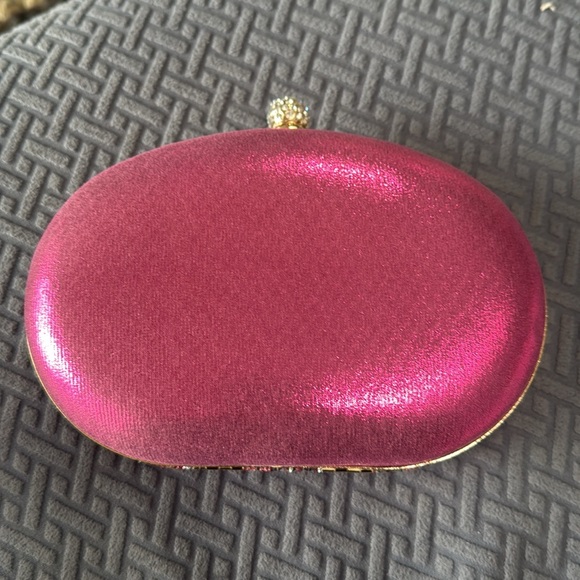 Ramla Handmade Rare Pink Faux Diamond Encrusted Clutch Bag (NEW) - Picture 2 of 4